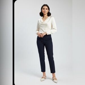 Pointed Toe Pearl Strap Mule Heels – Beige